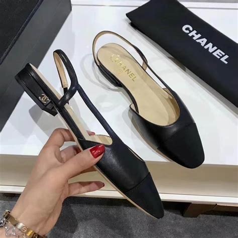 slingback chanel replica|Chanel style slingback shoes.